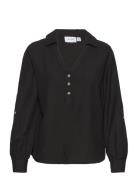 Viprisilla V-Neck L/S Shirt Vila Black