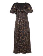 Ingrid Inu Sat Drape Midi Dres French Connection Patterned