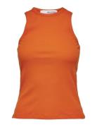 Slfanna O-Neck Tank Top Noos Selected Femme Orange