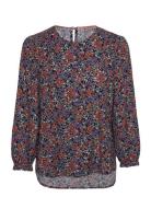 Floral Blouse With 3/4 Sleeves Esprit Casual Patterned