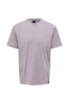 Onsmax Life Ss Stitch Tee Noos ONLY & SONS Purple