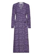 Cheslimd Print Wrap Dress Modström Purple