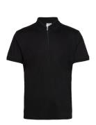 Slhfave Zip Ss Polo Noos Selected Homme Black