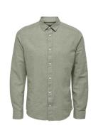 Onscaiden Ls Solid Linen Shirt Noos ONLY & SONS Green