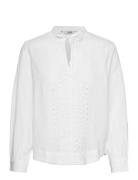 Embroidered Cotton Blouse Esprit Casual White