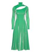 Metallic Nylon Cut-Out Dress ROTATE Birger Christensen Green