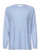 Boat Neck Loose Sweater Davida Cashmere Blue