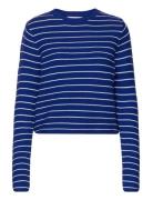 Round-Neck Striped Sweater Mango Blue