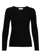 Rwlaica Cashmere Ls O-Neck Raglan P Rosemunde Black