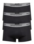 Mens Knit 3-Pack Trunks Emporio Armani Black