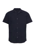 Bowling Julius Seersucker Shirts Ss Clean Cut Copenhagen Navy