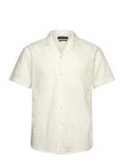 Bowling Cotton Linen Shirt S/S Clean Cut Copenhagen Cream