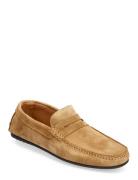 Slhsergio Suede Penny Driving Shoe Selected Homme Brown