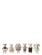 Animal Friends Soft Toy, Multi Farvet, Bomuld Sæt Of 6 Bloomingville G...