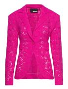 Lace Figure Fitted Blazer ROTATE Birger Christensen Pink