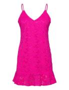 Lace Flounce Slip Dress ROTATE Birger Christensen Pink