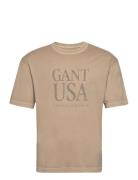 Sunfaded Gant Usa T-Shirt GANT Beige