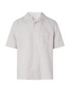 Linen Cotton Cuban S/S Shirt Calvin Klein Beige