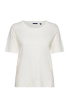 D2. Linen Ss T-Shirt GANT White