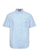 Tjm Rlx Ss Stripe Linen Shirt Tommy Jeans Blue