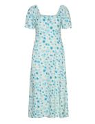 Enibiza Ss Midi Dress Aop 7014 Envii Blue