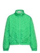 Pkheart Short Quilted Jacket Little Pieces Green