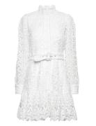 Slfsilja Ls Embroidery Short Dress Solid Selected Femme White