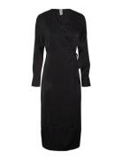 Yaspella Ls Wrap Midi Dress S. Noos YAS Black