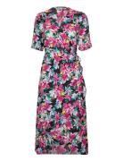 Onlleah S/S Wrap Midi Dress Ex Ptm ONLY Pink