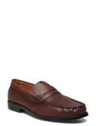 Leather Penny Loafers Mango Brown