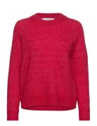 Slflulu Ls Knit O-Neck Noos Selected Femme Red