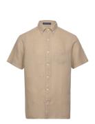 Reg Ut Gmnt Dyed Linen Ss Shirt GANT Beige