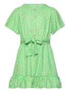 Koglino S/S Aop Belt Dress Ptm Kids Only Green