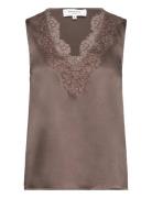 Silk Top Rosemunde Brown