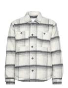 Padded Checked Overshirt Lindbergh White