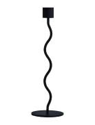 Curved Candleholder Cooee Design Black