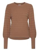 Onlfaye L/S Puffsleeve Pullover Cc Knt ONLY Brown