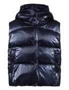 Quilted Gilet With Hood Mango Blue