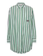 Tjw Ovr Stripe Shirt Dress Tommy Jeans Green
