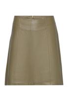 Slfnew Ibi Mw Leather Skirt B Selected Femme Green