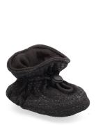 Glitter Textile Slippers Melton Black