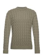 Onskicker Life Reg 3 Cable Crew Knit ONLY & SONS Khaki