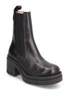 Slfsage Leather High Heel Chelsea Boot Selected Femme Black