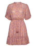Bohemian Mini Dress By Ti Mo Pink