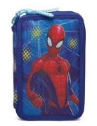 Spiderman, Filled Double Pencil Case Euromic Blue