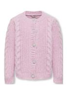 Koglola Ls O-Neck Cardigan Cp Knt Kids Only Pink