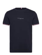 Tommy Logo Tipped Tee Tommy Hilfiger Navy