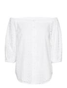 Cotton Eyelet-Shirt Lauren Ralph Lauren White