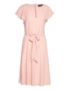 Belted Bubble Crepe Dress Lauren Ralph Lauren Pink