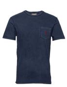 Custom Slim Fit Jersey Pocket T-Shirt Polo Ralph Lauren Blue